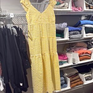 Yellow Gingham Women's Dress